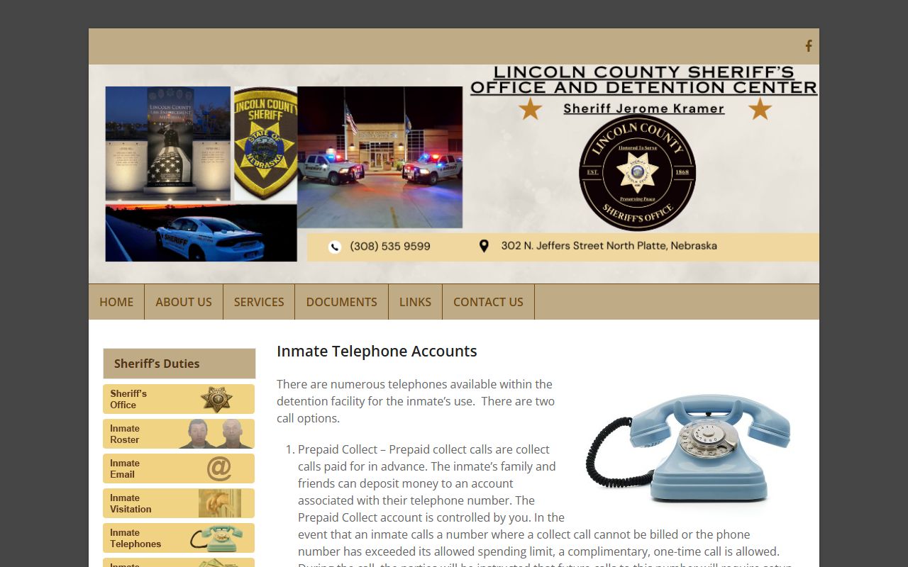 Lincoln County Detention Center Prodigy phone account options for inmate communication